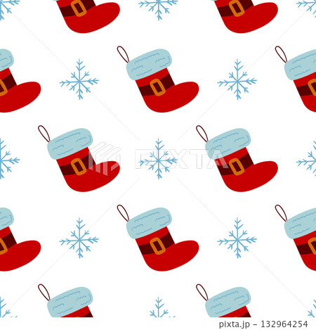 Christmas seamless pattern in hand draw style Christmas seamless pattern in hand draw style 132964254
