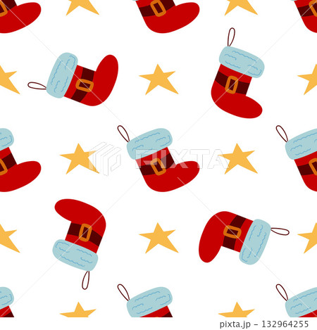 Christmas seamless pattern in hand draw style Christmas seamless pattern in hand draw style 132964255