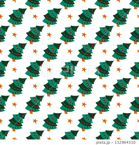 Christmas seamless pattern in hand draw style 132964310