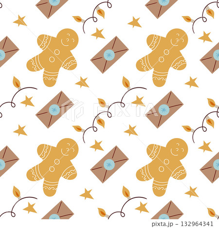 Christmas seamless pattern in hand draw style Christmas seamless pattern in hand draw style 132964341