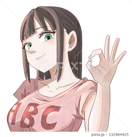 女性の素材イラスト 女性の素材イラスト 132964925