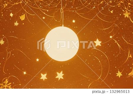 きらめくゴールドオーナメント 背景素材 きらめくゴールドオーナメント 背景素材 132965013