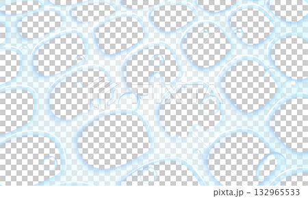 網の目のような水分の膜と水滴のイラスト 132965533
