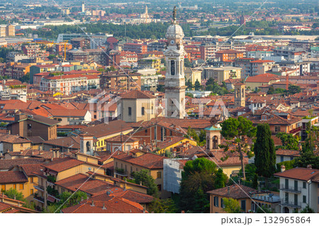 Bergamo cityscape with bell tower, Lombardy, Italy Bergamo cityscape with bell tower, Lombardy, Italy 132965864
