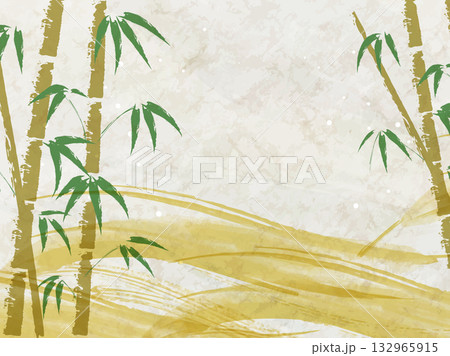 竹をあしらった和風背景_ベクターイラスト 竹をあしらった和風背景_ベクターイラスト 132965915