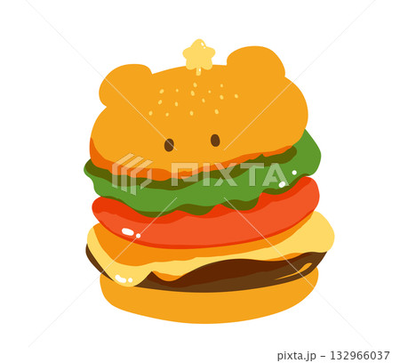かわいいくまさんバーガー 132966037