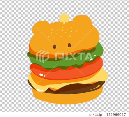 かわいいくまさんバーガー 132966037