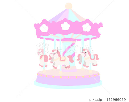 ゆめかわいいメリーゴーランド 132966039