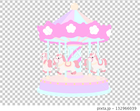 ゆめかわいいメリーゴーランド 132966039