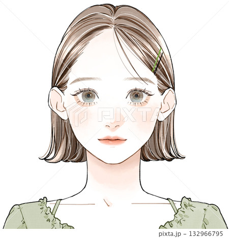 顔タイプ「フレッシュ」_前髪なし 顔タイプ「フレッシュ」_前髪なし 132966795