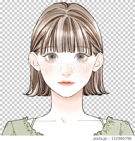 Face type: "Fresh" - blunt bangs Face type: "Fresh" - blunt bangs 132966796