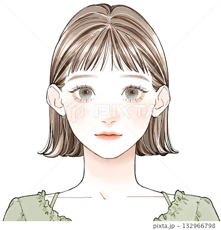 顔タイプ「フレッシュ」_オン眉 132966798