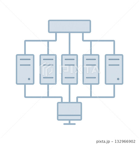 クラウドサーバーと端末をつなぐネットワーク図、 クラウドコンピューティングのデータ連携イメージ、 ク クラウドサーバーと端末をつなぐネットワーク図、 クラウドコンピューティングのデータ連携イメージ、 ク 132966902