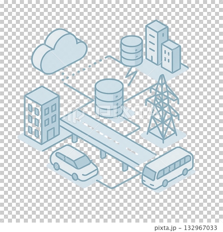 連接雲端伺服器和終端機的網路圖，雲端運算中資料鏈路的圖像 132967033
