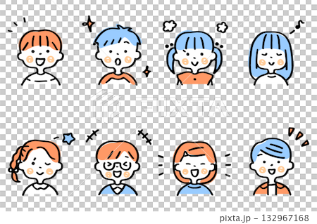 微笑兒童上半身插畫集 ③ 微笑兒童上半身插畫集 ③ 132967168