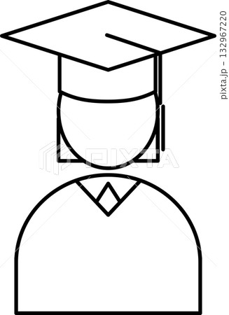 大学生のシンプルなアイコン 大学生のシンプルなアイコン 132967220