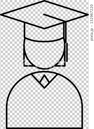 大学生のシンプルなアイコン 大学生のシンプルなアイコン 132967220