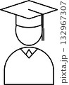 大学生のシンプルなアイコン 132967307