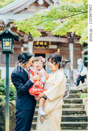 家族　七五三　ポートレート 132967907