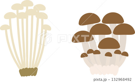 えのきとブナシメジのイラスト素材 132968492