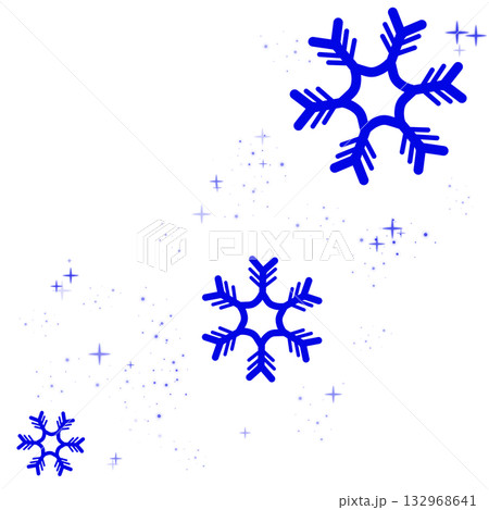 青色の雪と光のイラスト 青色の雪と光のイラスト 132968641
