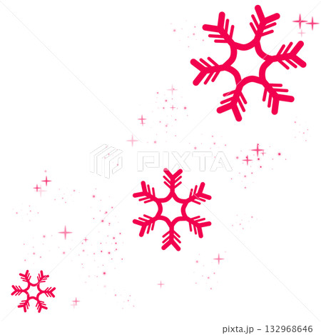 鮮やかなピンク色の雪と光のイラスト 鮮やかなピンク色の雪と光のイラスト 132968646