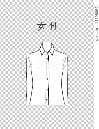 Illustration material of a women's shirt Illustration material of a women's shirt 132968694