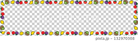 Boarder Line Simple Cartoon Fruits Collection for Design and Education Boarder Line Simple Cartoon Fruits Collection for Design and Education 132970308