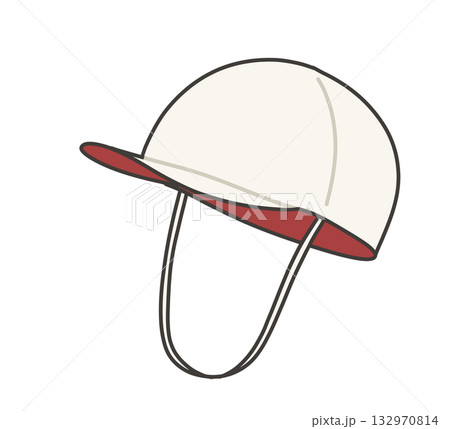 赤白帽(白い面)のイラスト 赤白帽(白い面)のイラスト 132970814