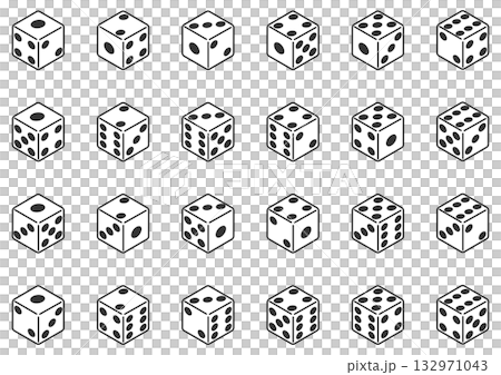 一套方便使用的等距視角骰子 132971043