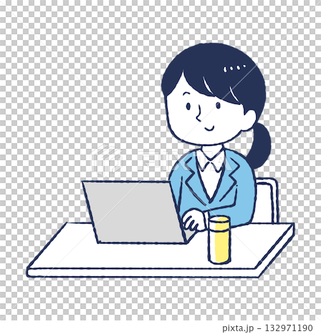 仕事をしているOL 132971190