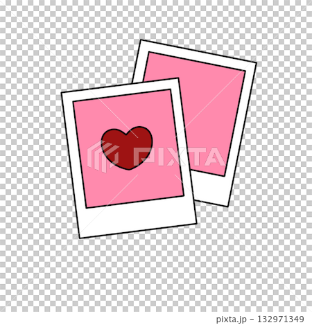 Two pictures of hearts are shown side by side 132971349