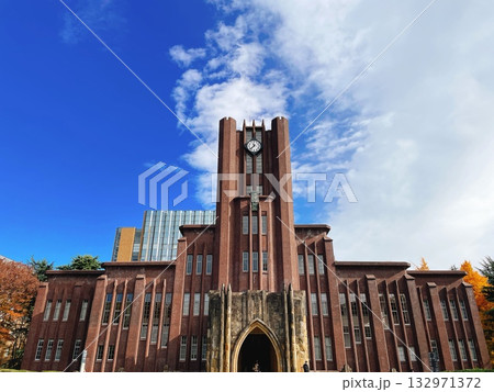 秋の東京大学大講堂(安田講堂) 秋の東京大学大講堂(安田講堂) 132971372