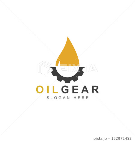 Oil Industry logo designs concept vector  Oil Gear Machine logo template symbol 132971452