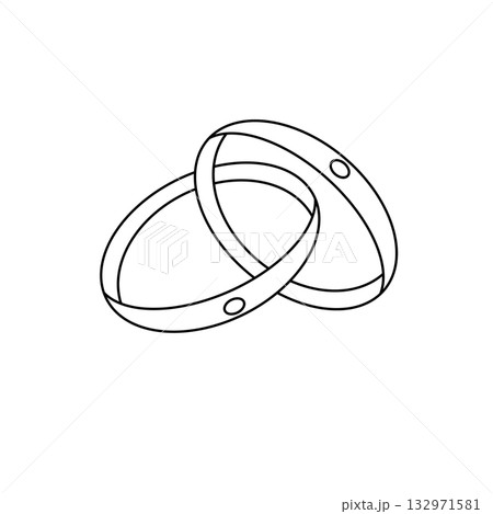 Two rings are shown in a close up Two rings are shown in a close up 132971581