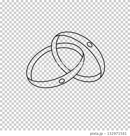 Two rings are shown in a close up Two rings are shown in a close up 132971581
