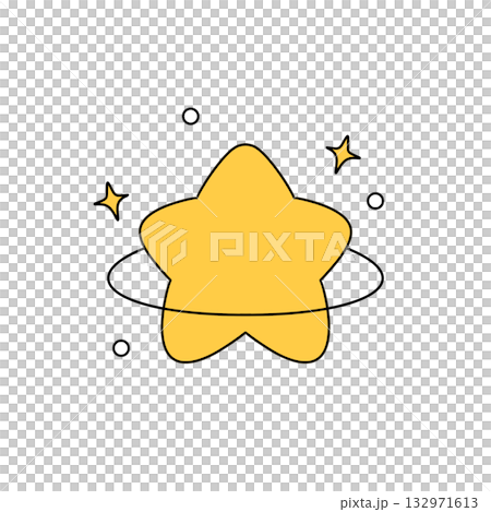 A yellow star with a circle around it A yellow star with a circle around it 132971613