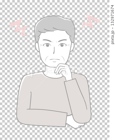 怒るシニア男性 132971674