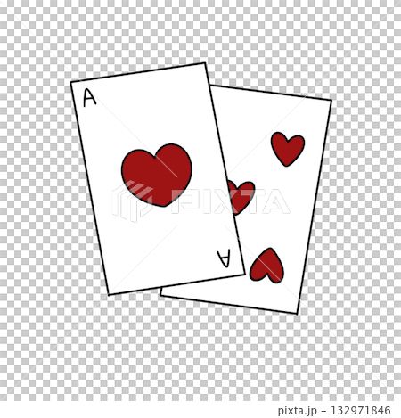 A deck of cards with hearts on them A deck of cards with hearts on them 132971846