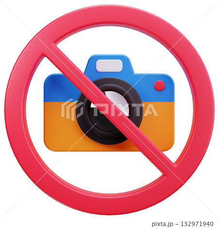 No Photography Allowed Sign 132971940