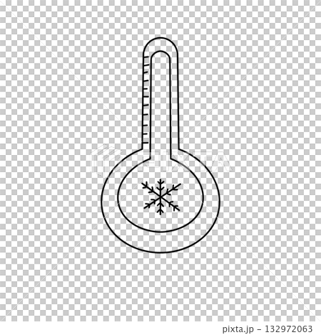 A thermometer with a snowflake on it 132972063