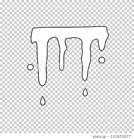 A white background with a black line that looks like a dripping liquid 132972077