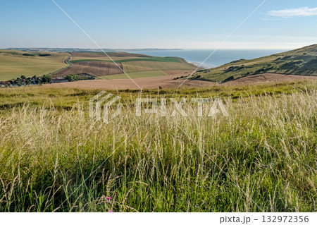 Cap Blanc-Nez, Escalles, Pas-de-Calais, Hauts-de-France, France, July 29th, 2025, This coastal 132972356