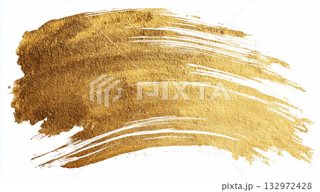 金色のブラシストローク 132972428