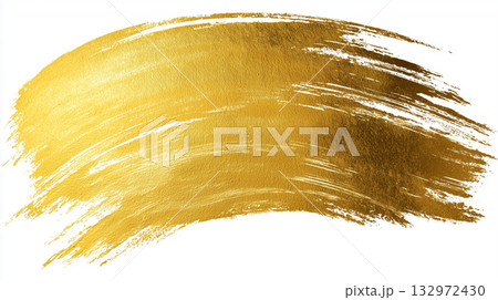 金色のブラシストローク 132972430