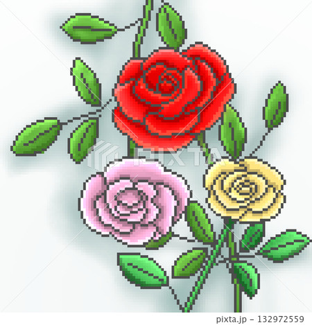 赤いバラの花 132972559