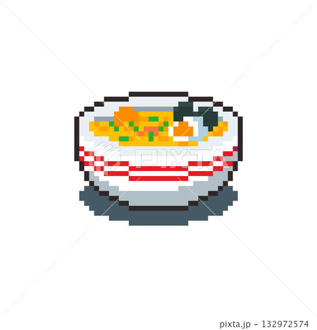 Pixel art ramen game asset design Pixel art ramen game asset design 132972574