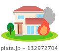 火事になっている家 132972704