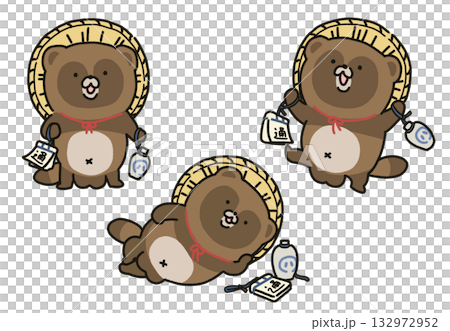 狸雕像/可愛狸插圖集 狸雕像/可愛狸插圖集 132972952