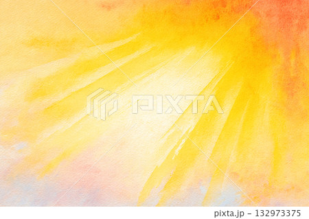 水彩のやわらかな太陽光背景」 水彩のやわらかな太陽光背景」 132973375